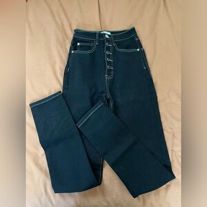 WEWOREWHAT Black Jeans white stitching